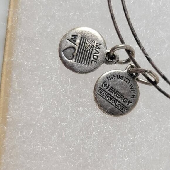 Alex & Ani Clear Gold Beaded Charm Adjustable Bracelet - Picture 2 of 3